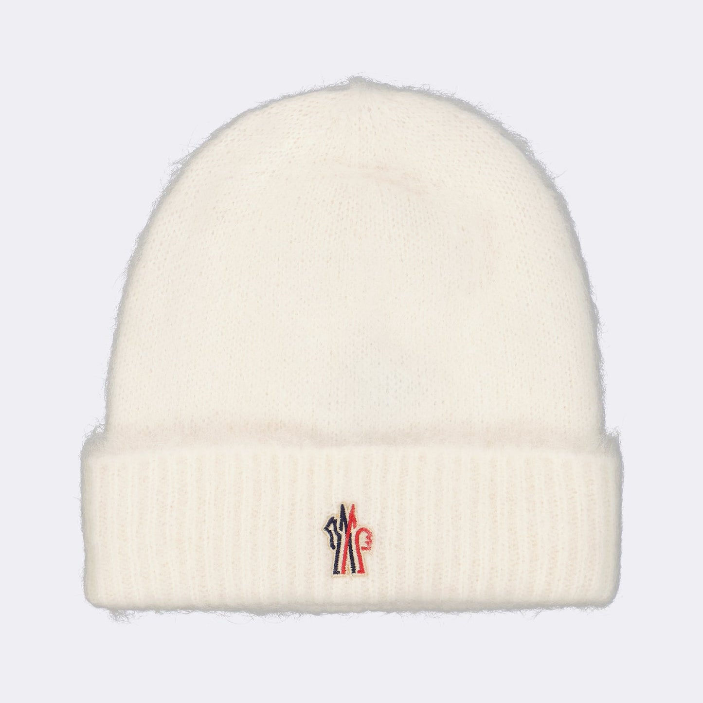 alpaca beanie, white beanie, Moncler Grenoble, luxury winter accessories, high-end beanie