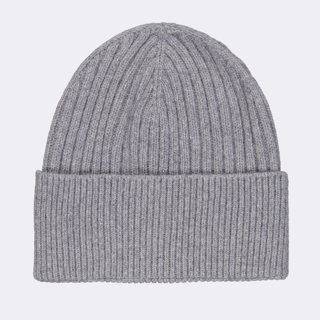 Moncler Grenoble, luxury beanie, grey beanie, designer headwear, high-end fashion
