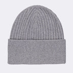 Moncler Grenoble, luxury beanie, grey beanie, designer headwear, high-end fashion