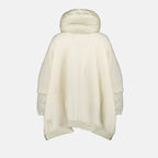 Alpaca wool cape, luxury cape, Moncler Grenoble, elegant outerwear, high-end fashion