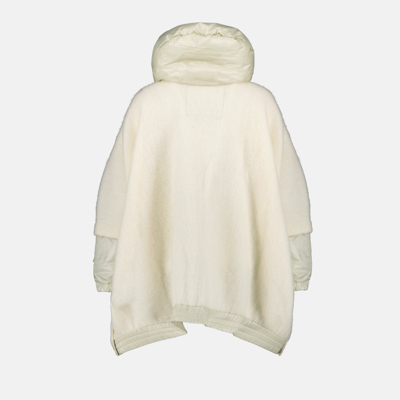 Alpaca wool cape, luxury cape, Moncler Grenoble, elegant outerwear, high-end fashion