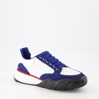 luxury trainers, Alexander McQueen, blue trainers, high-end footwear, designer sneakers