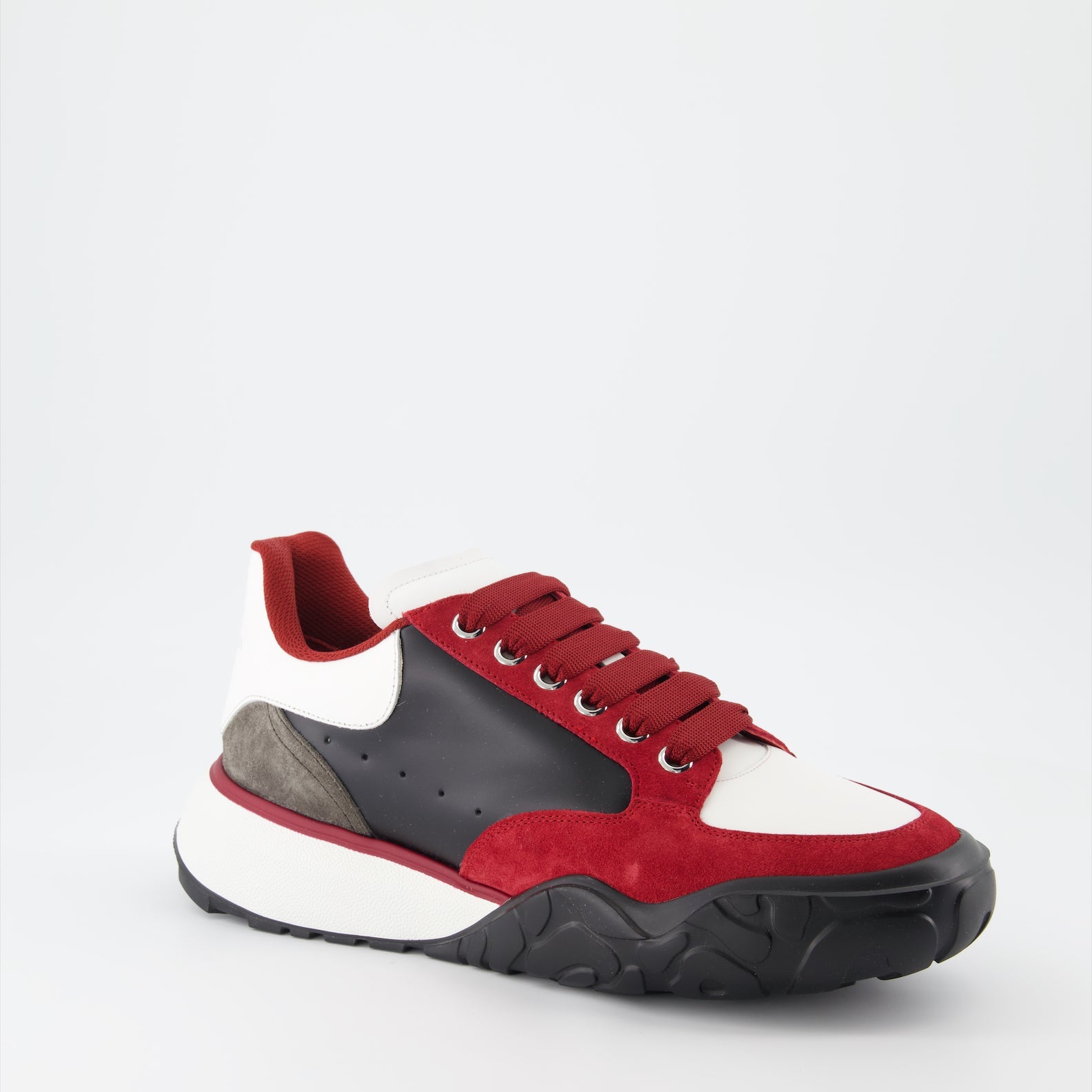 Alexander McQueen, Men's Sneakers, Luxury Trainers, Black-Red Sneakers, High-End Footwear