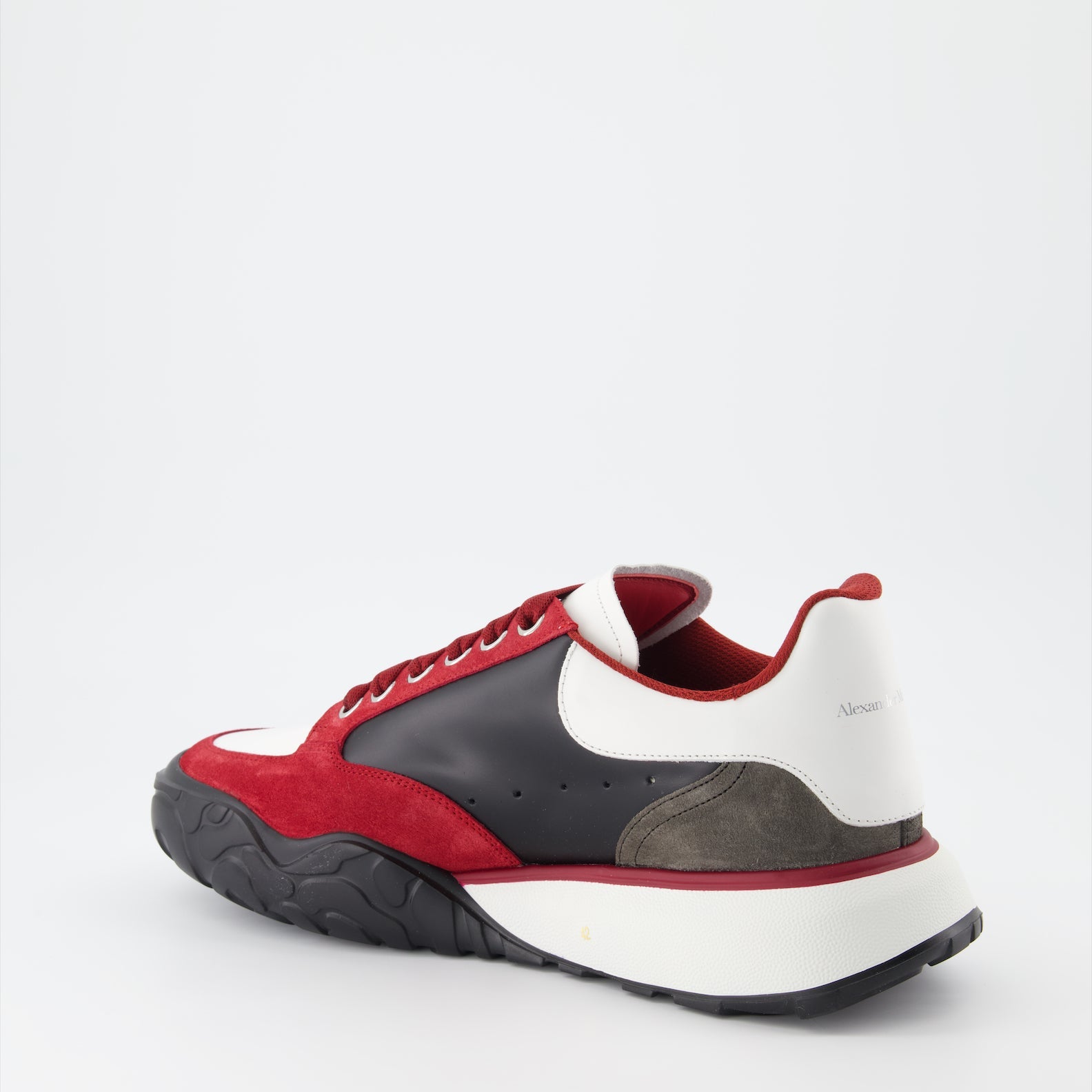 Alexander McQueen, Men's Sneakers, Luxury Trainers, Black-Red Sneakers, High-End Footwear