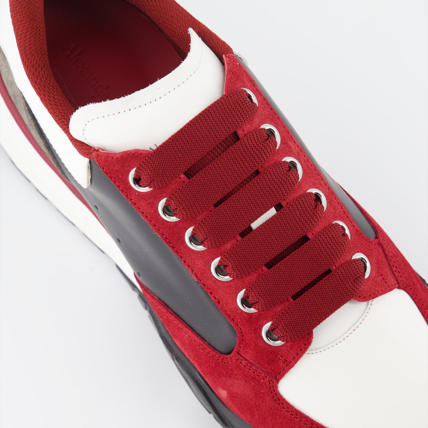 Alexander McQueen, Men's Sneakers, Luxury Trainers, Black-Red Sneakers, High-End Footwear