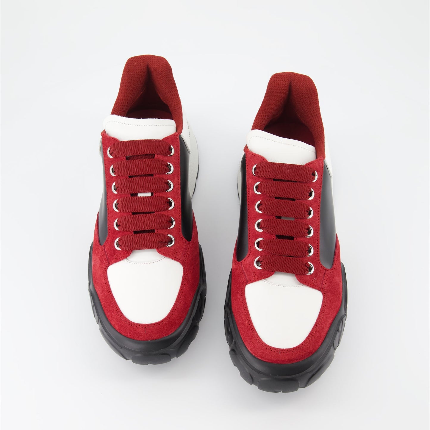 Alexander McQueen, Men's Sneakers, Luxury Trainers, Black-Red Sneakers, High-End Footwear