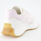 Alexander McQueen trainers, luxury women's footwear, Sprint Runner, white and pink sneakers, high-end fashion trainers