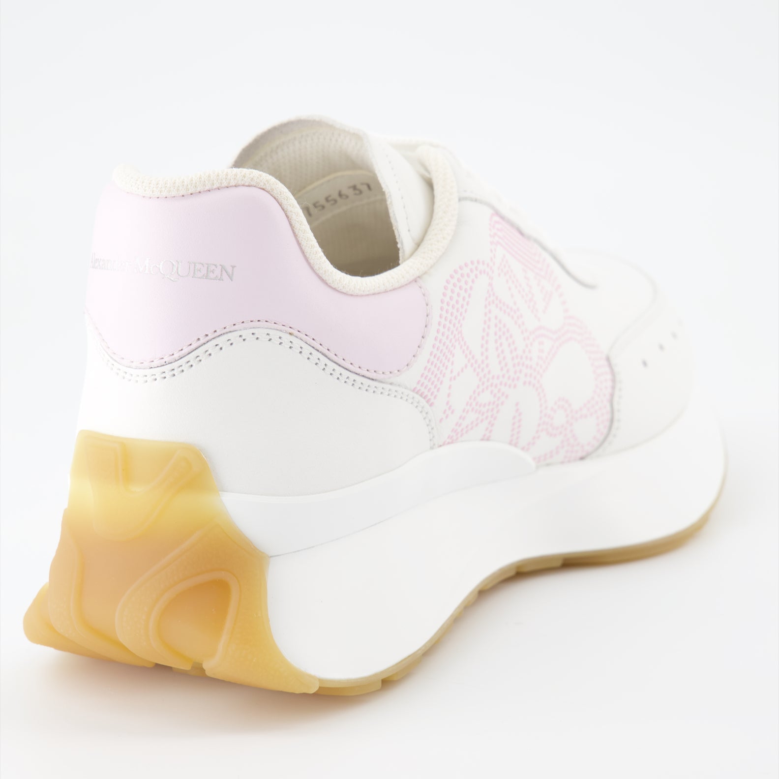 Alexander McQueen trainers, luxury women's footwear, Sprint Runner, white and pink sneakers, high-end fashion trainers