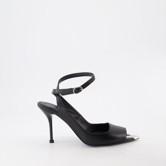 Alexander McQueen, punk heel sandals, women's luxury footwear, high-end fashion, designer sandals