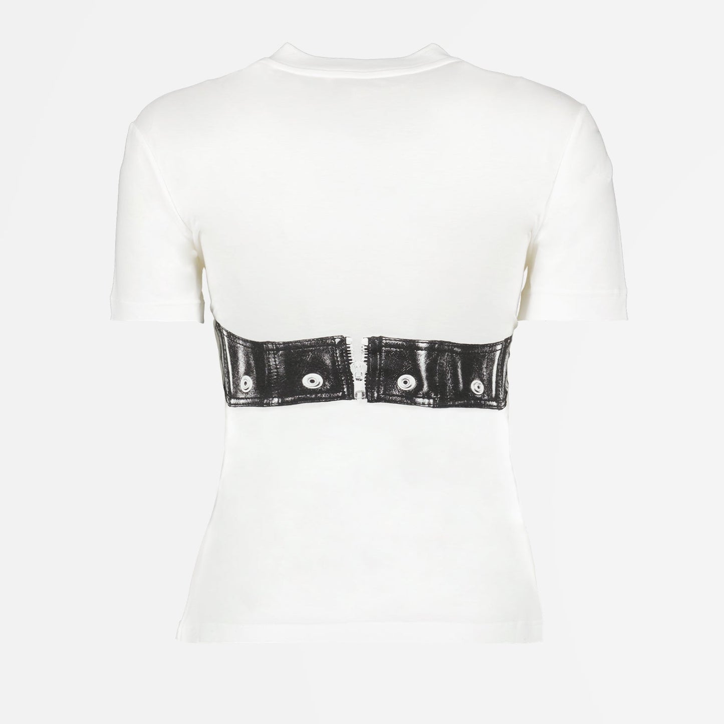 Alexander McQueen, Women's T-shirt, Biker Bra Print, Designer Clothing, Luxury Fashion