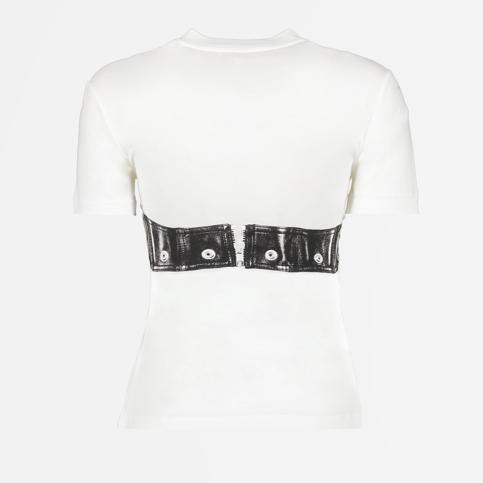 Alexander McQueen, Women's T-shirt, Biker Bra Print, Designer Clothing, Luxury Fashion