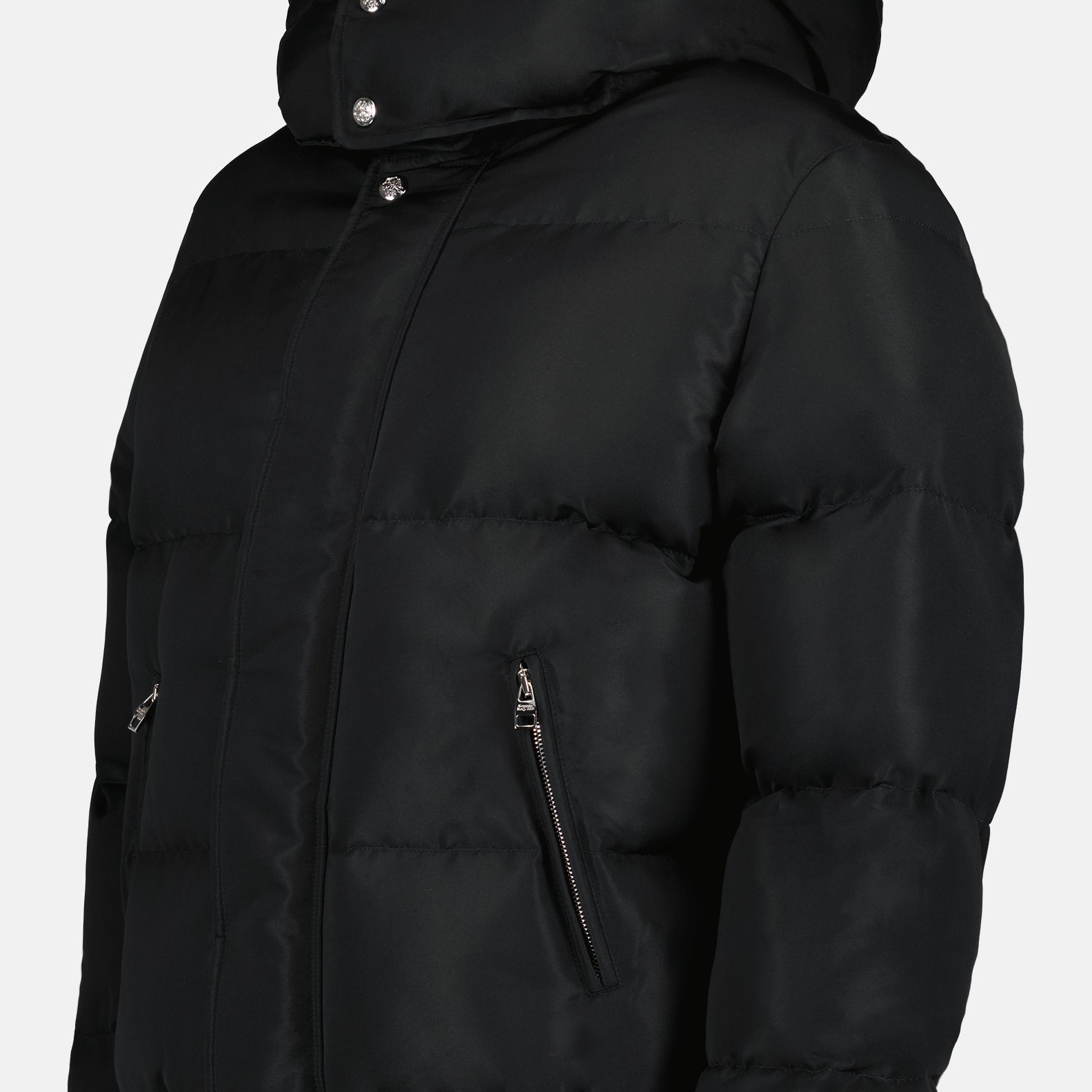 Alexander McQueen puffer jacket, men's luxury outerwear, black designer jacket, high-end winter coat, stylish men's jackets