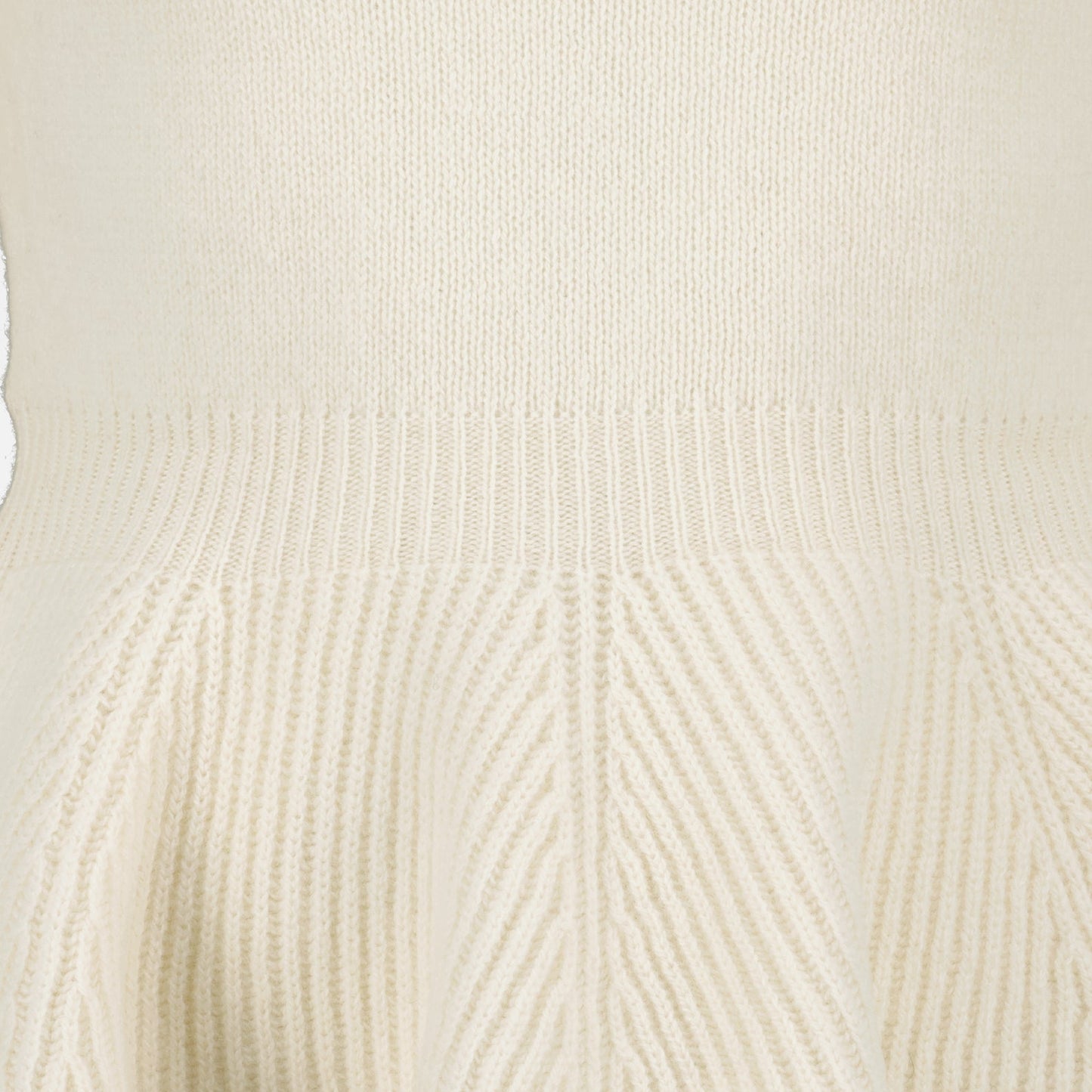 Alexander McQueen sweater, white ruffled sweater, luxury women's knitwear, high-end fashion, designer clothing