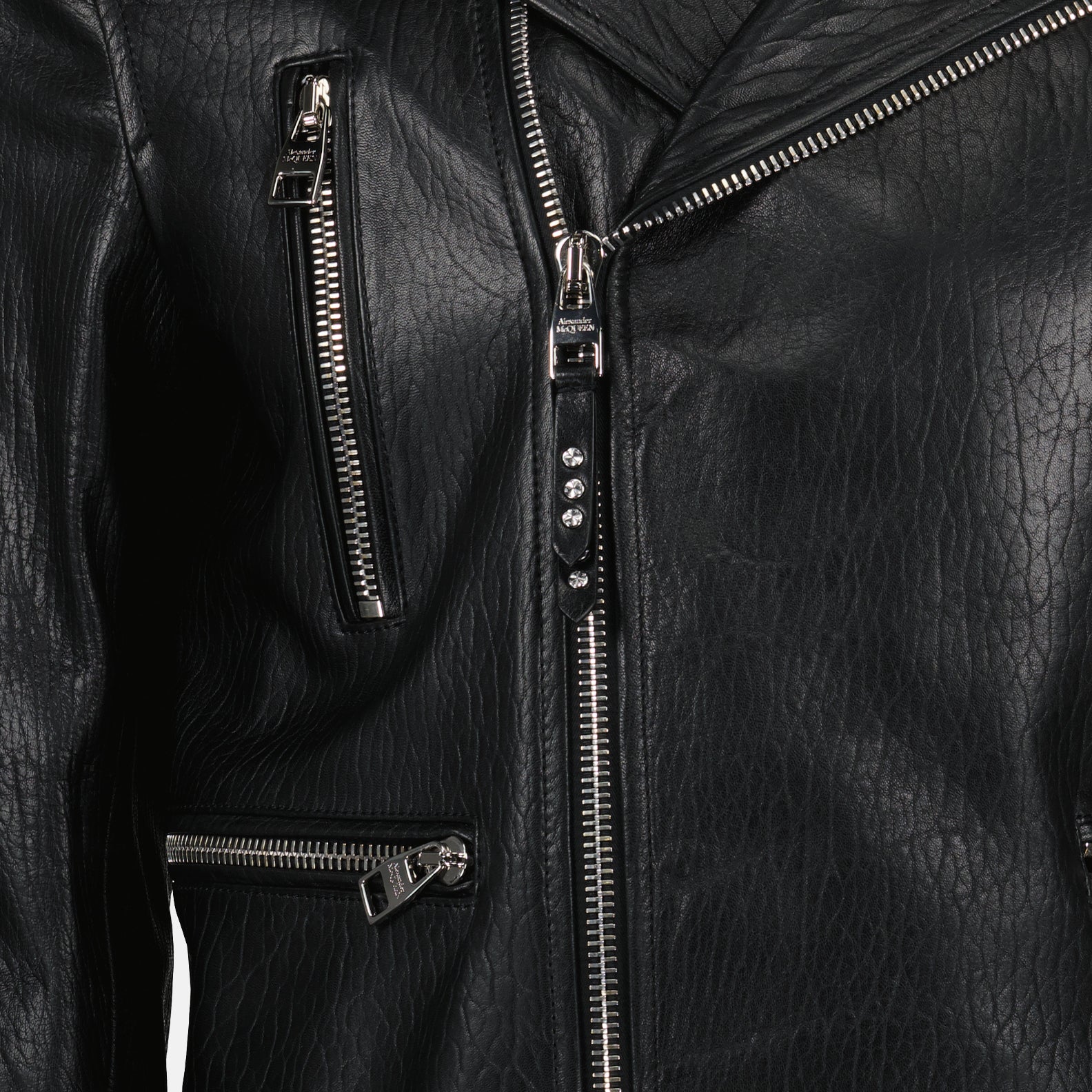 Alexander McQueen, lamb leather jacket, Perfecto jacket, men's luxury jackets, designer leatherwear