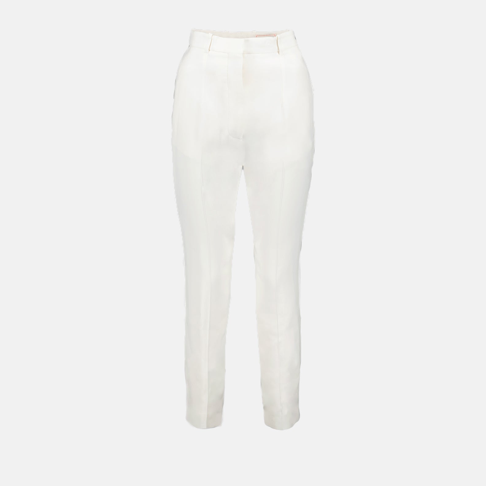 Alexander McQueen, white cigarette pants, luxury trousers, elegant pants, tailored trousers