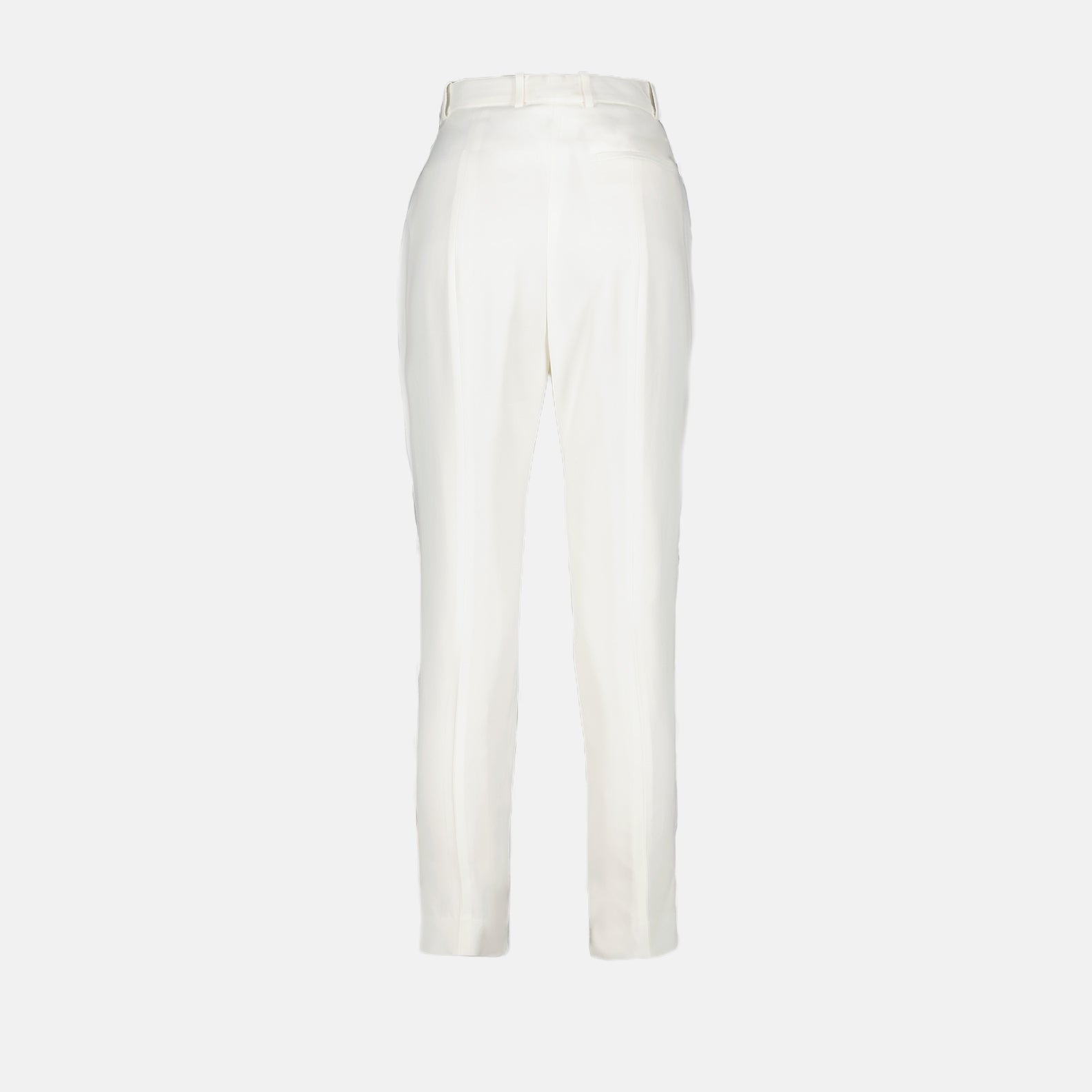 Alexander McQueen, white cigarette pants, luxury trousers, elegant pants, tailored trousers