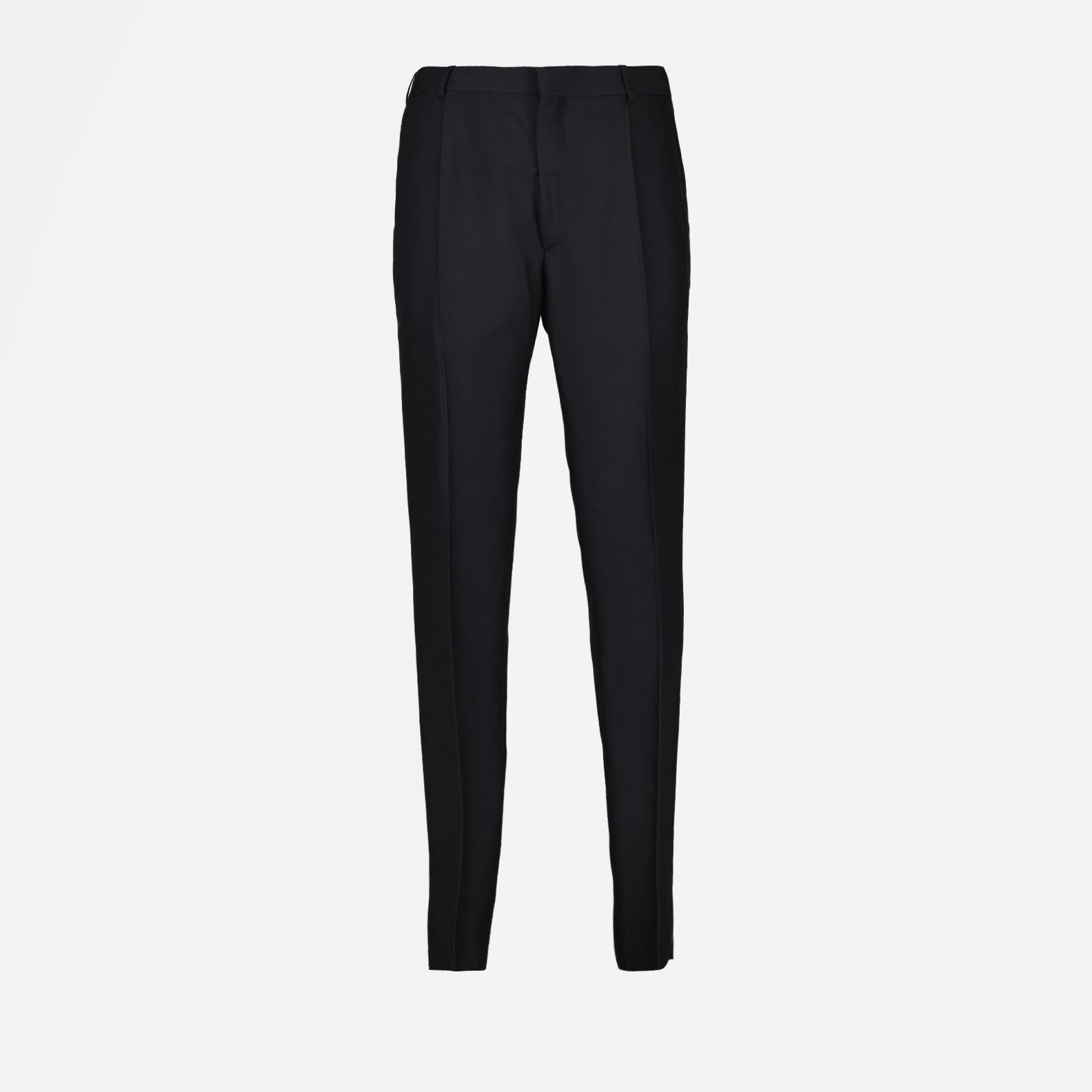 Alexander McQueen, black cigarette pants, men's luxury pants, tailored fit, designer trousers