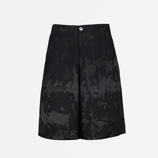 Alexander McQueen, Graffiti Noir Shorts, men's luxury shorts, designer streetwear, high-end men's fashion