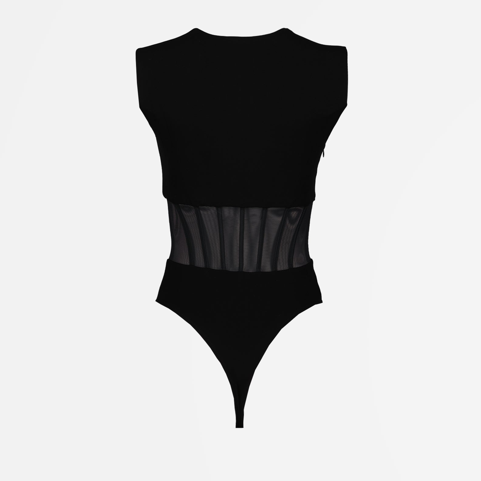 Alexander McQueen, Women's Bodysuit, Hybrid Jersey, Luxury Fashion, Elegant Bodysuit