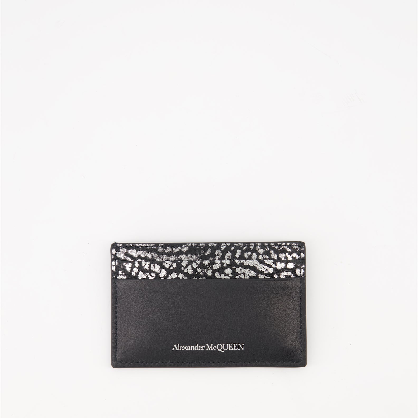 Alexander McQueen,
crackled leather,
men's card holder,
luxury leather accessories,
designer card holder