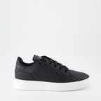 Giuseppe Zanotti, black leather sneakers, luxury men's shoes, designer footwear, GZ94 sneakers