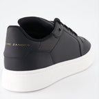 Giuseppe Zanotti, black leather sneakers, luxury men's shoes, designer footwear, GZ94 sneakers