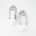 Giuseppe Zanotti, silver sneakers, luxury fashion, high-end footwear, designer sneakers
