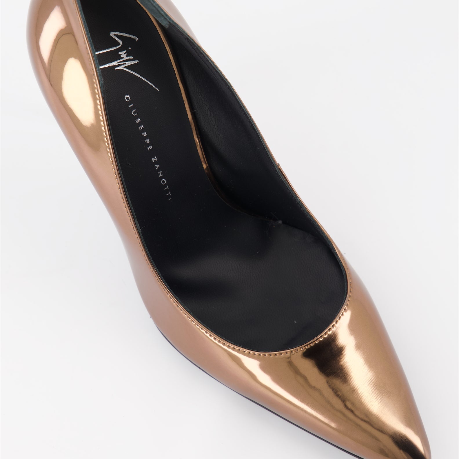 Giuseppe Zanotti, luxury pumps, bronze heels, designer footwear, elegant high heels