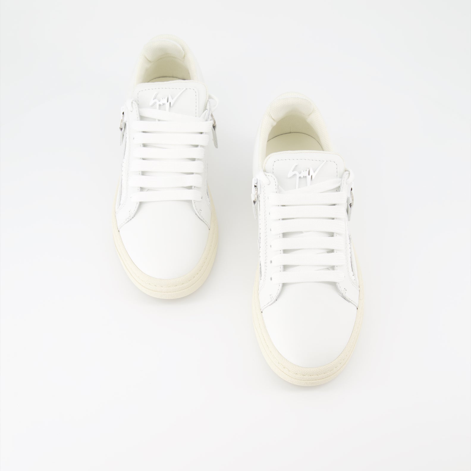 Giuseppe Zanotti, White Sneakers, Women's Luxury Sneakers, Designer Sneakers, High-end Footwear