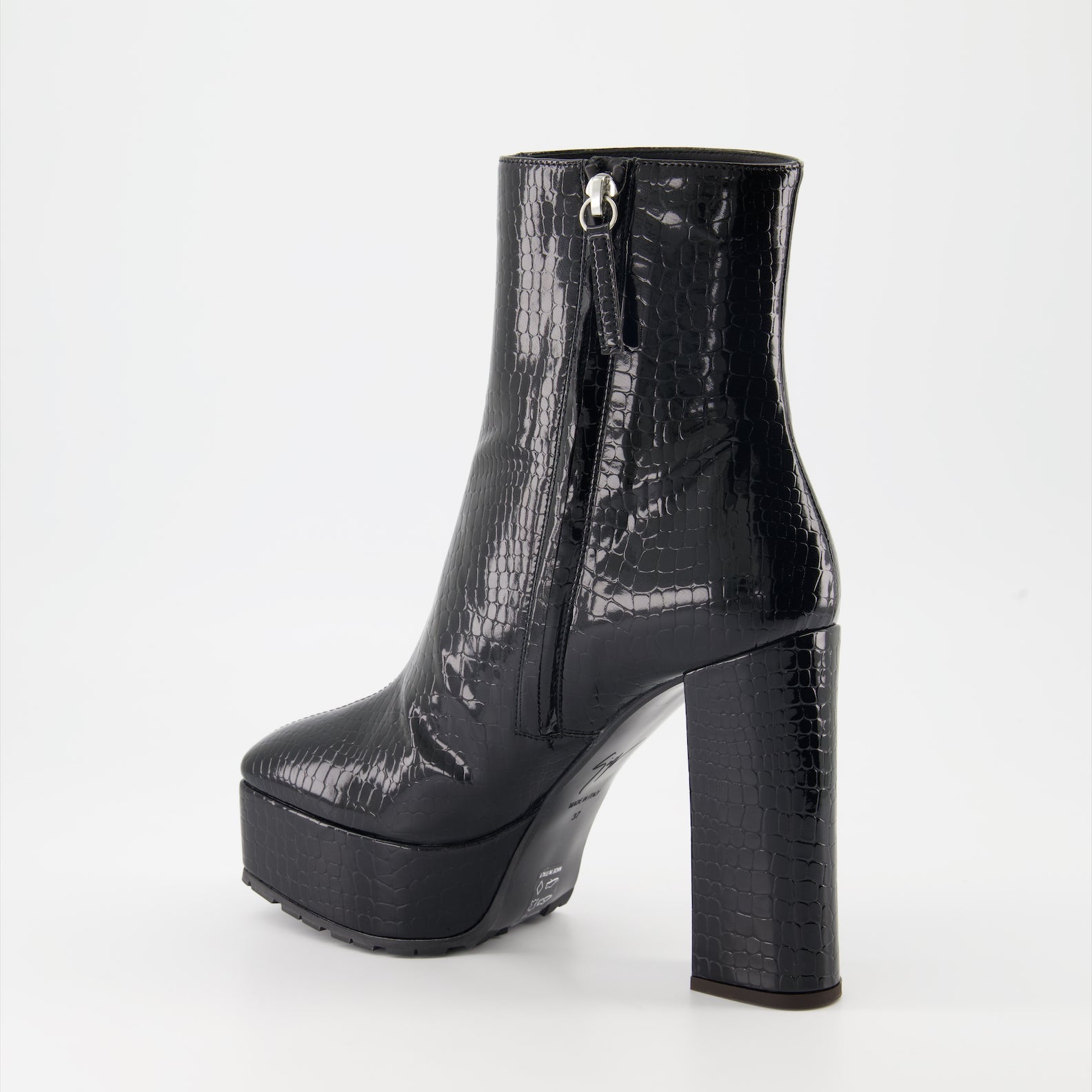 luxury boots, croco leather boots, Giuseppe Zanotti, high-end footwear, designer ankle boots