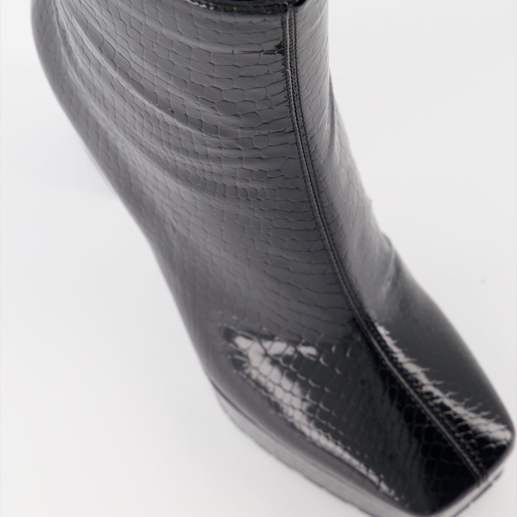 luxury boots, croco leather boots, Giuseppe Zanotti, high-end footwear, designer ankle boots