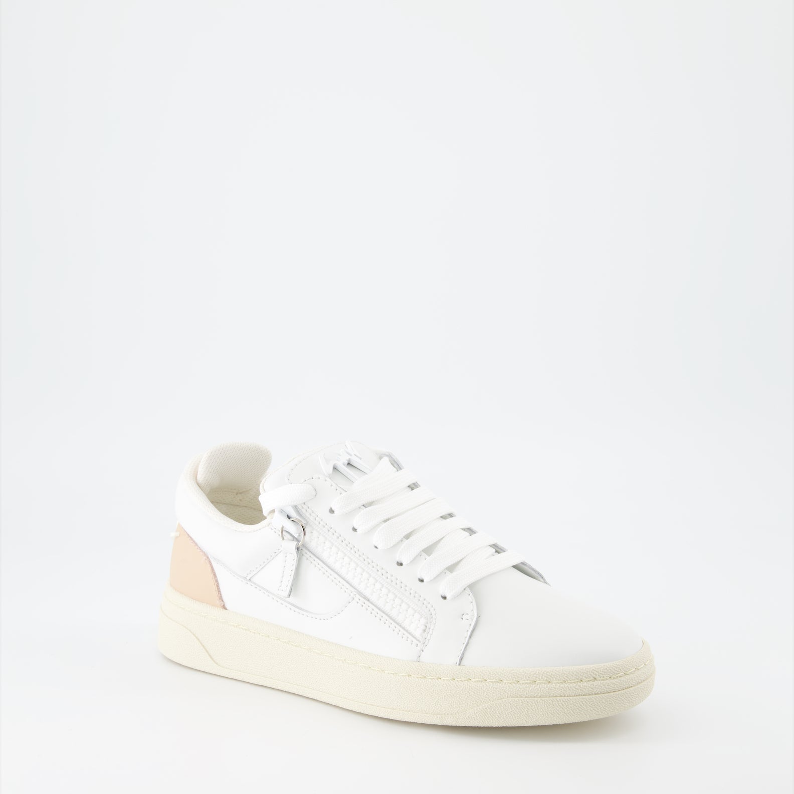 luxury sneakers, Giuseppe Zanotti, women's sneakers, white-rose sneakers, high-end fashion