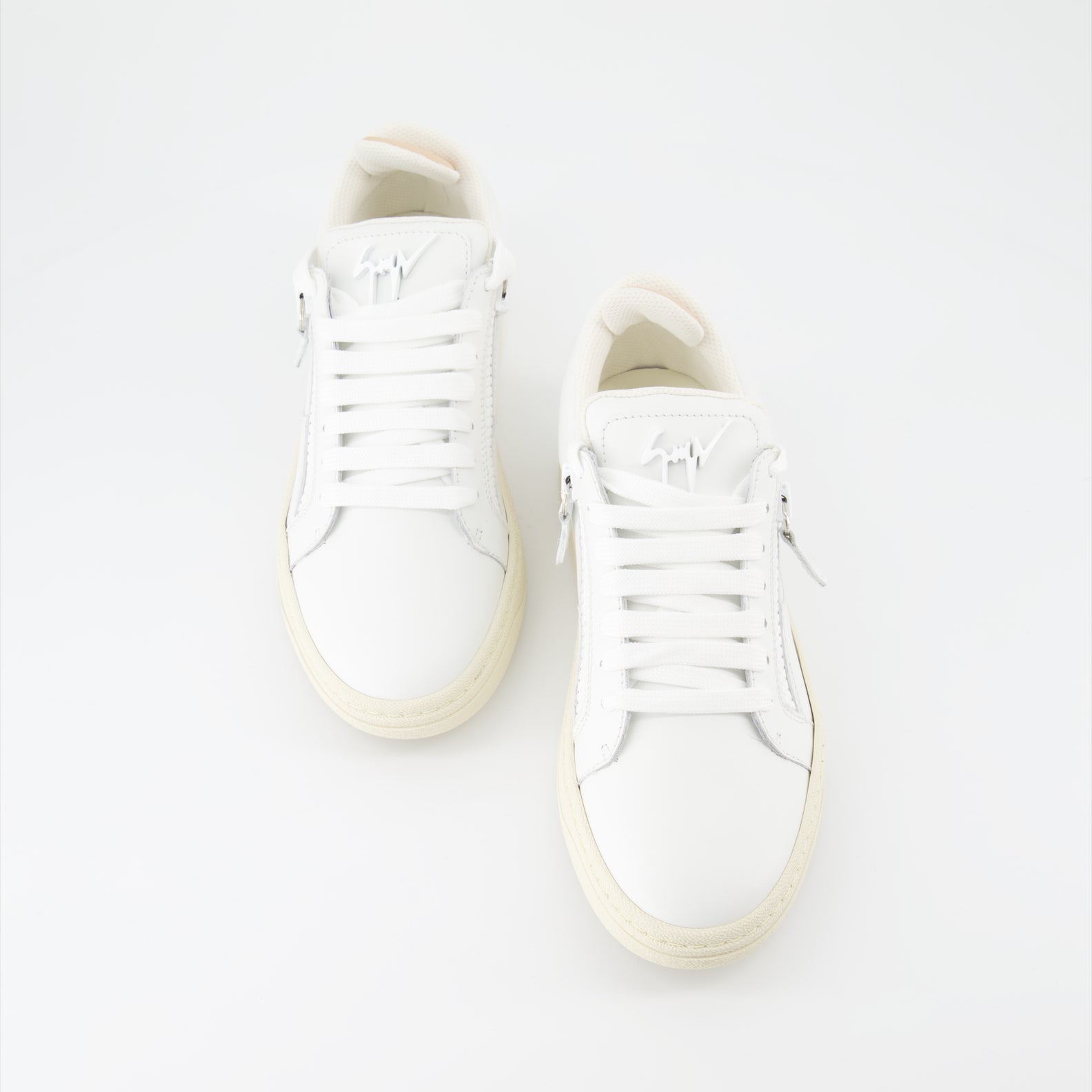 luxury sneakers, Giuseppe Zanotti, women's sneakers, white-rose sneakers, high-end fashion