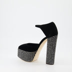 Giuseppe Zanotti, Black Strass Pumps, Women's Luxury Shoes, High Heel Pumps, Designer Footwear