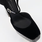 Giuseppe Zanotti, Black Strass Pumps, Women's Luxury Shoes, High Heel Pumps, Designer Footwear