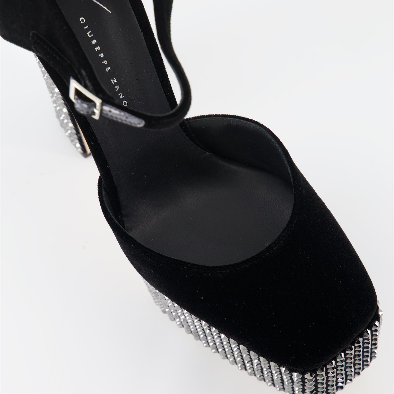 Giuseppe Zanotti, Black Strass Pumps, Women's Luxury Shoes, High Heel Pumps, Designer Footwear
