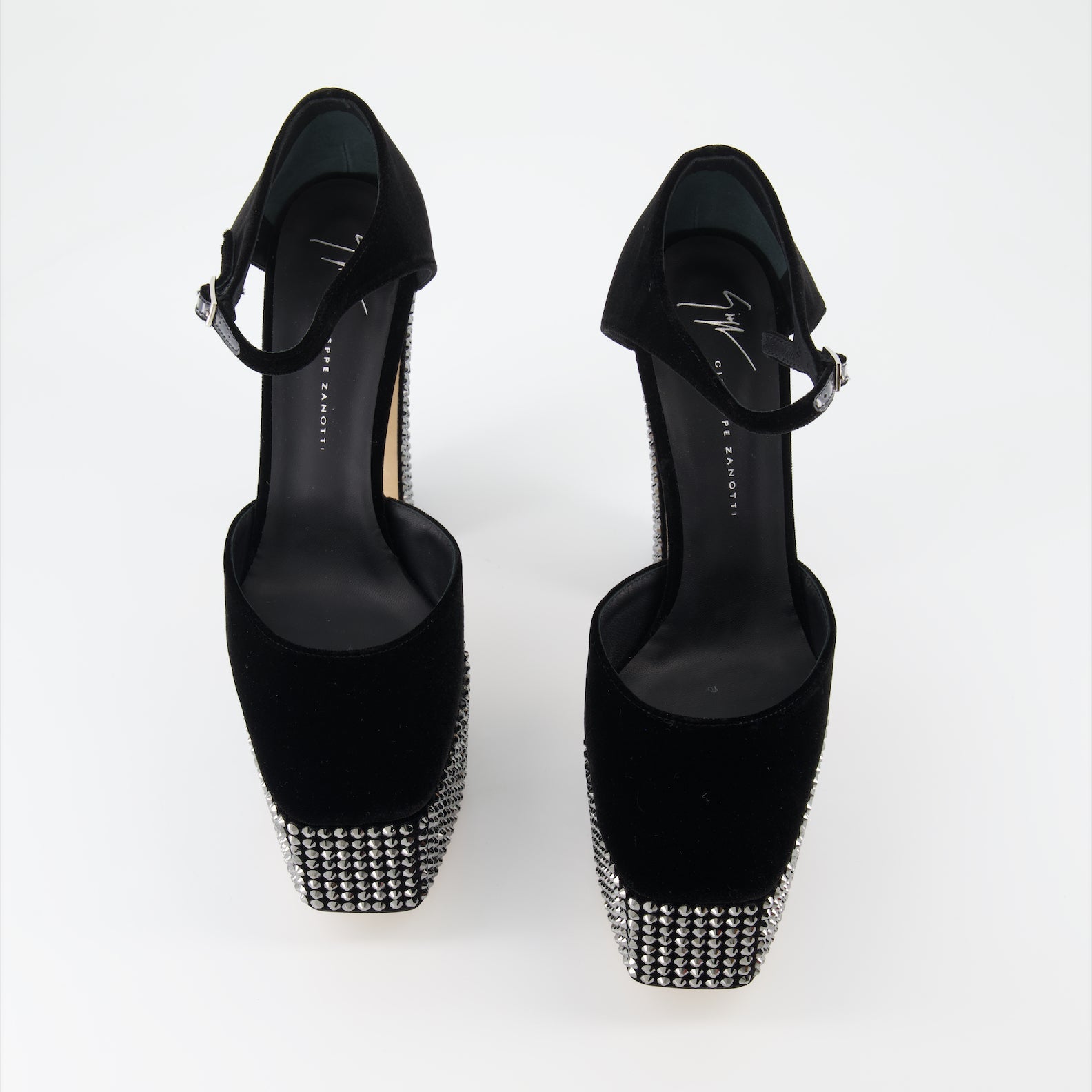 Giuseppe Zanotti, Black Strass Pumps, Women's Luxury Shoes, High Heel Pumps, Designer Footwear