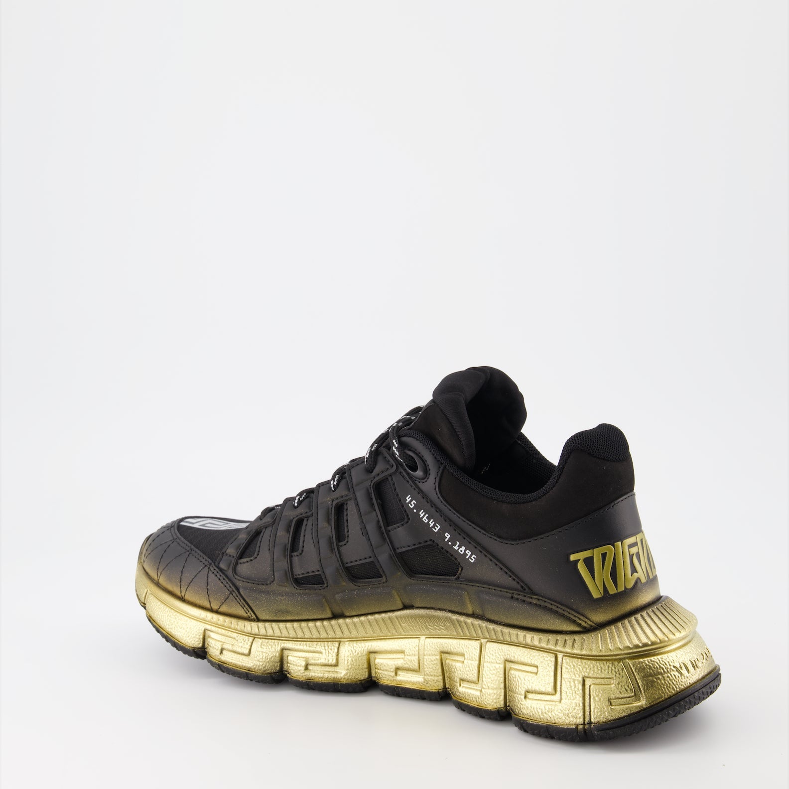 2024 BRAND NEW VERSACE Trigreca Tessuti Black and Gold Sneakers SZ 42 Trigreca Black Gold Sneakers - Versace - Men | WE IN STYLE main image 2