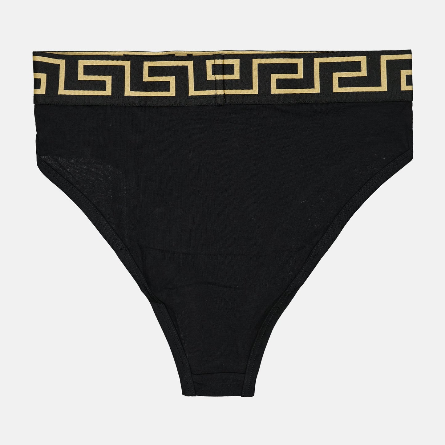 Versace, Greca Black Panty, Women's luxury lingerie, Elegant women's panty, High-end lingerie