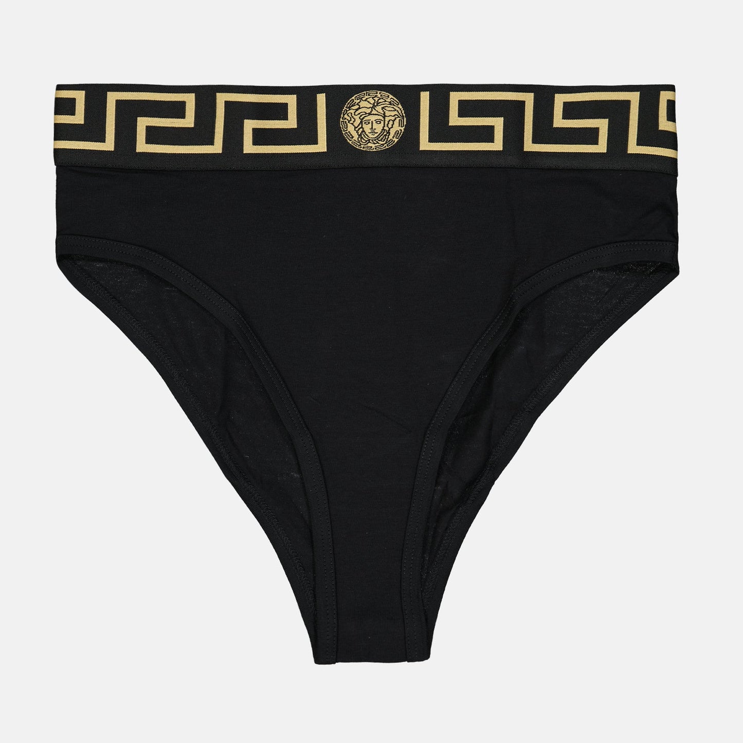 Versace, Greca Black Panty, Women's luxury lingerie, Elegant women's panty, High-end lingerie