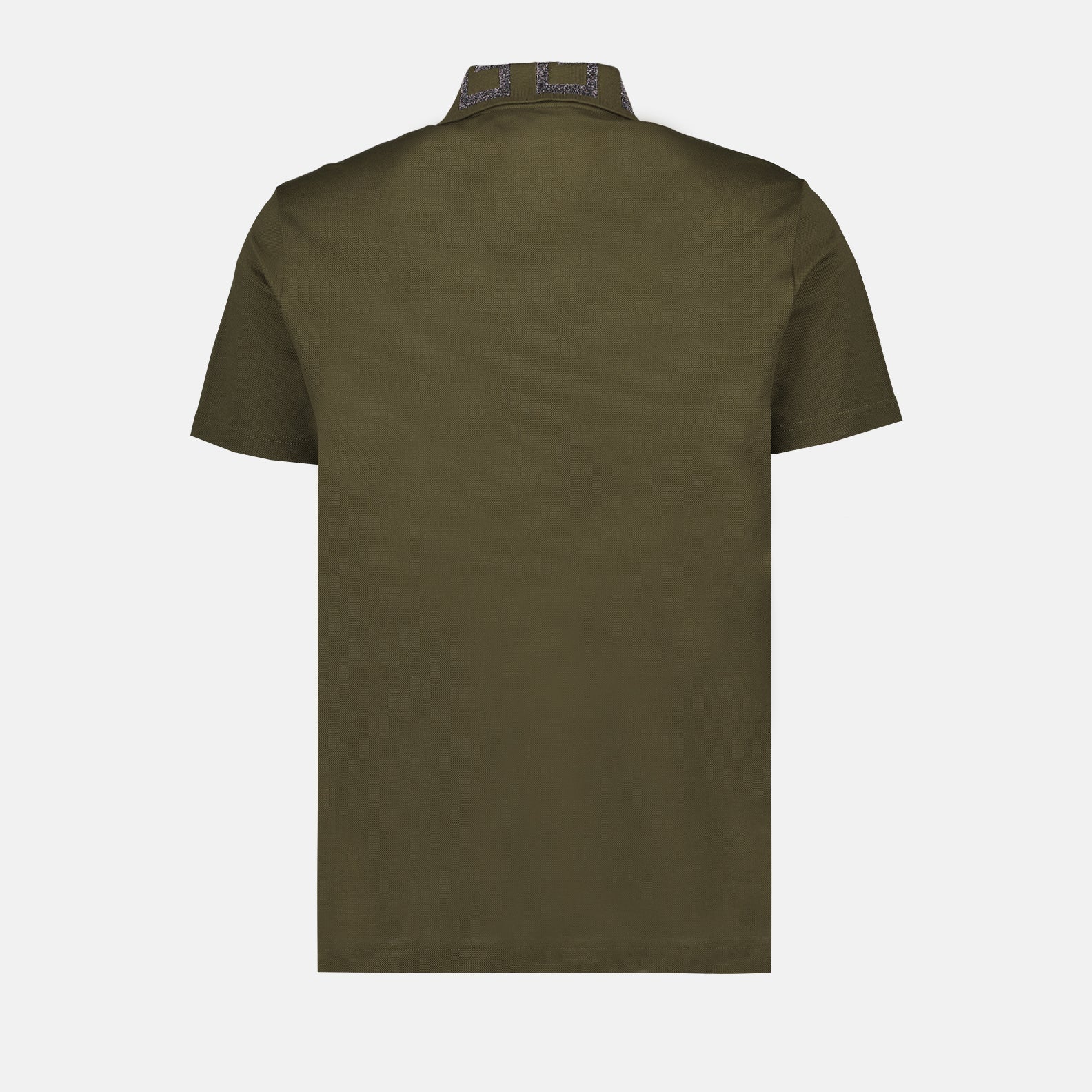 Versace polo shirt, men's luxury polo, Greca pattern, green polo, high-end fashion