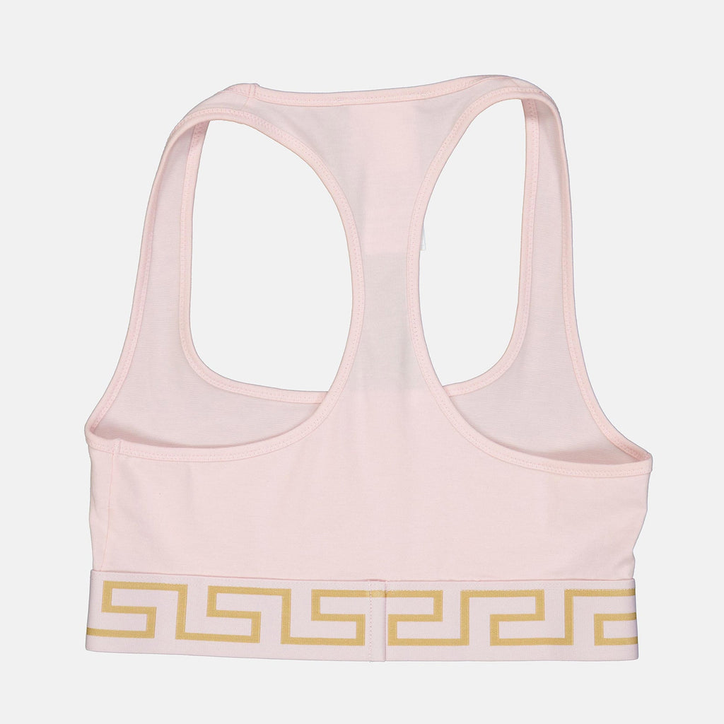 Greca Brassiere, Pink Brassiere, Versace Fashion, Women's Bras, Modern Undergarments