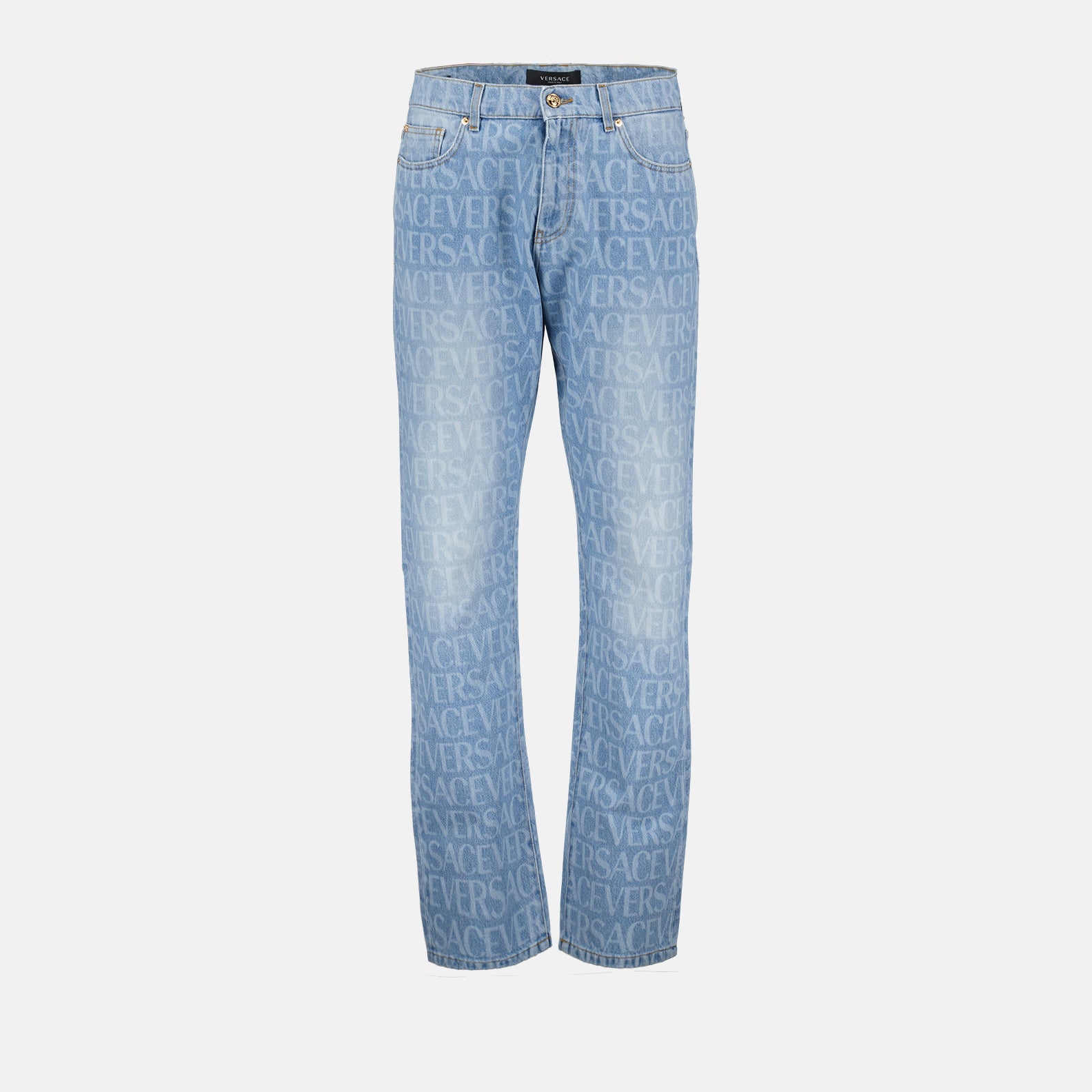 Jean en Denim Bleu Allover
