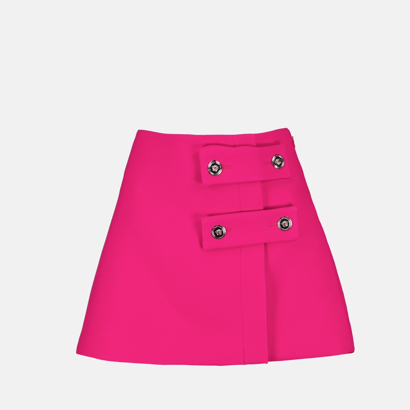 Versace mini skirt, women's luxury fashion, pink twill skirt, high-end designer skirt, stylish women's clothing