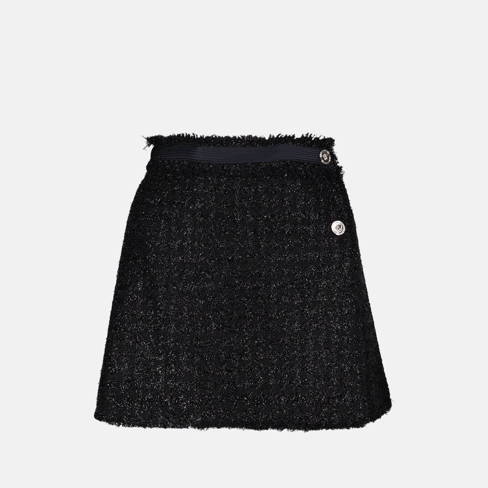 Versace mini skirt, black mini skirt, luxury women’s wear, elegant women's skirt, high-end fashion