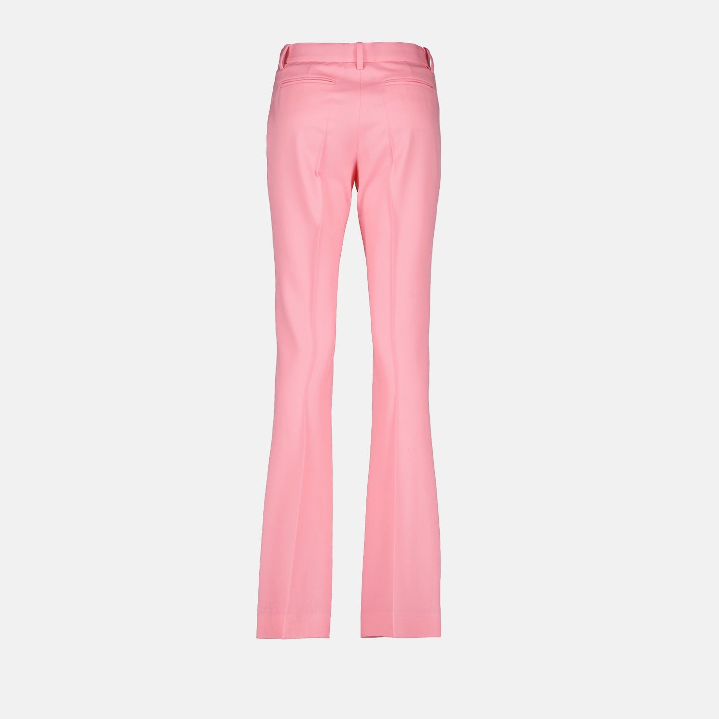 Versace women's trousers, luxury pink trousers, chic city look, high-end women's pants, sophisticated fashion