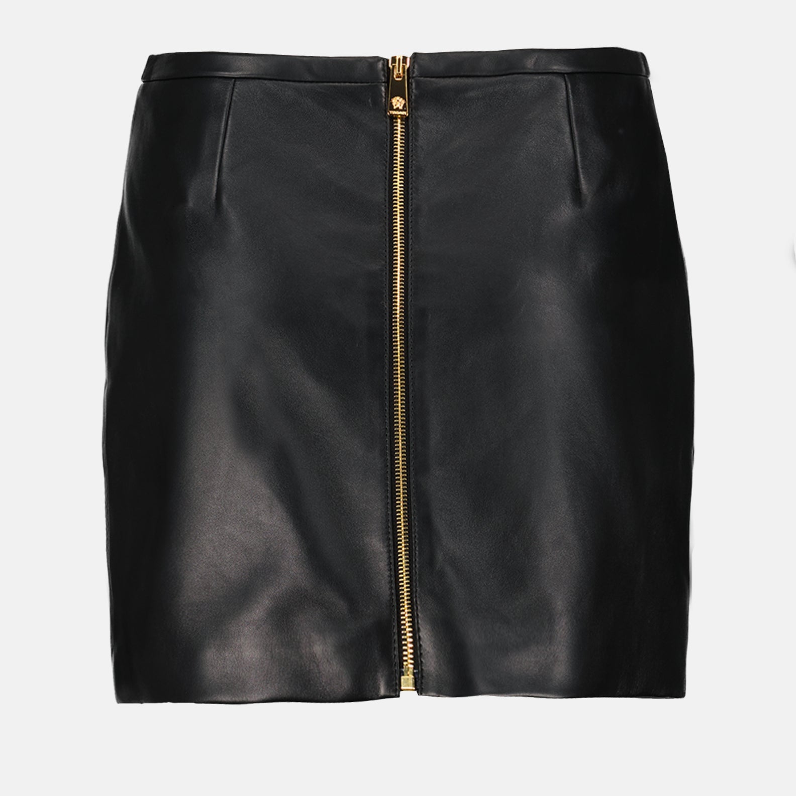 Versace mini-skirt, Medusa 95' skirt, high-end women's fashion, luxury fashion, black mini-skirt