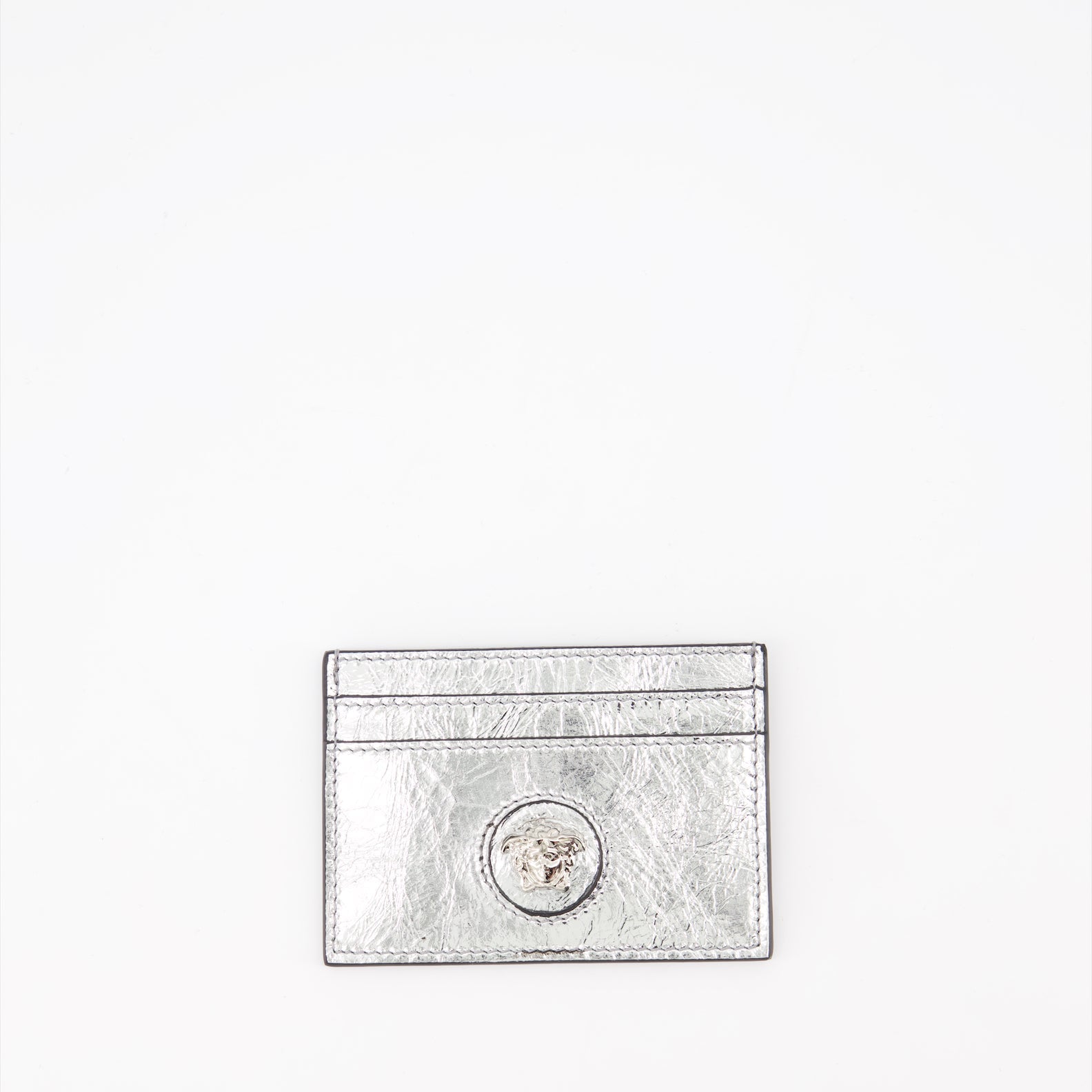 Versace cardholder, La Medusa cardholder, luxury cardholder, women's accessories, silver cardholder