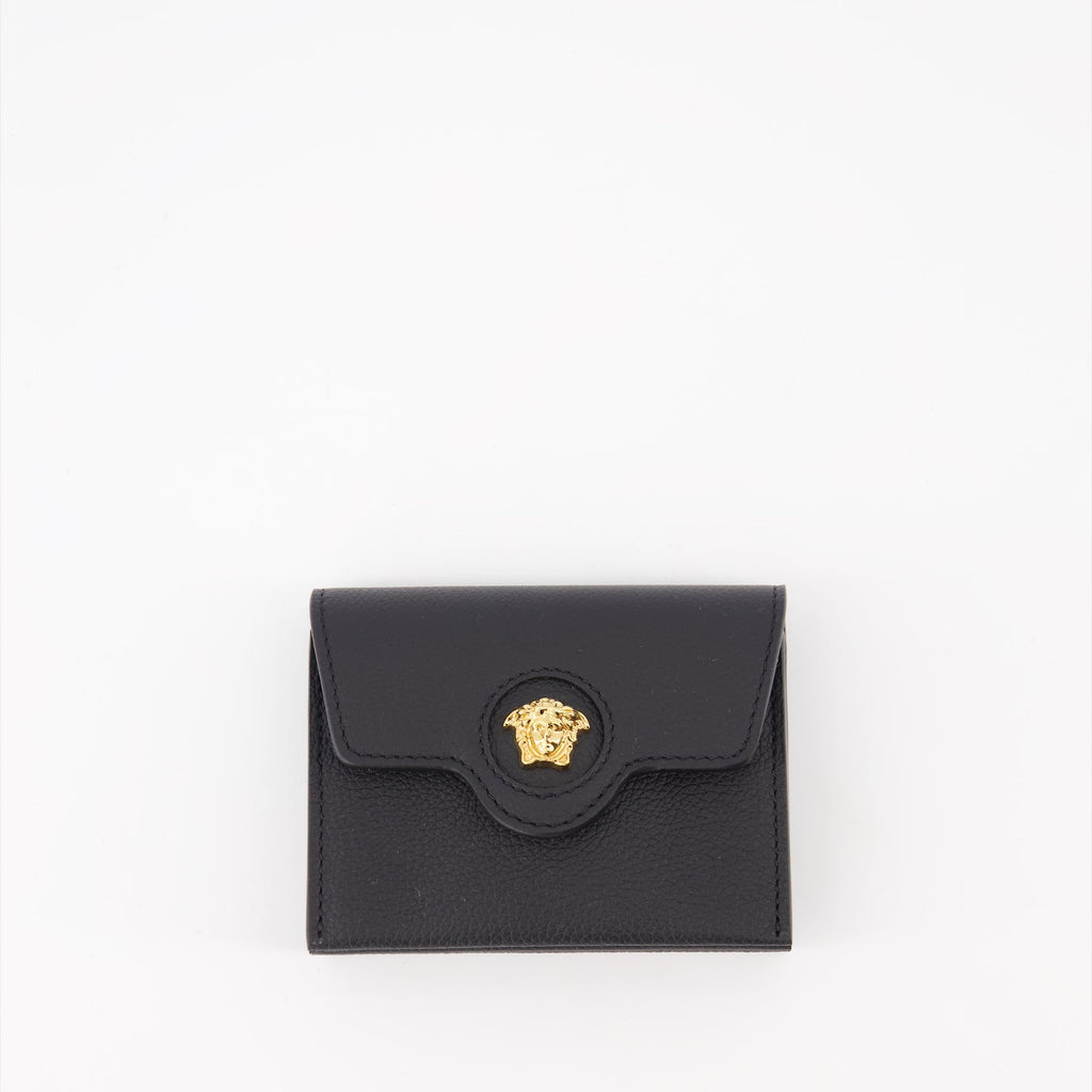 Versace card holder, La Medusa, women's luxury accessory, premium leather card holder, black card holder