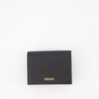 Versace card holder, La Medusa, women's luxury accessory, premium leather card holder, black card holder